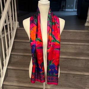 Elegant Floral Silk Scarf